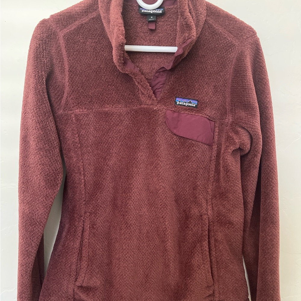 Patagonia Women's Maroon Fleece Pullover Jacket